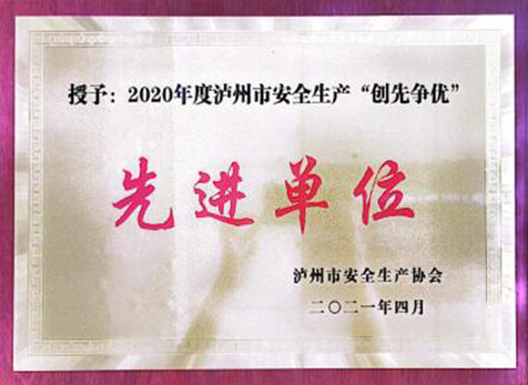 瀘州市安全生產“創(chuàng)先爭優(yōu)”先進單位(圖1)
